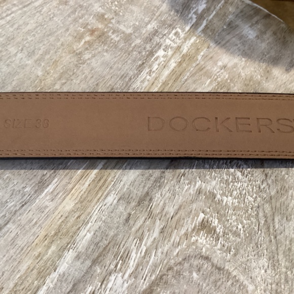 Black Leather Dockers Belt Size 38 - Picture 3 of 7